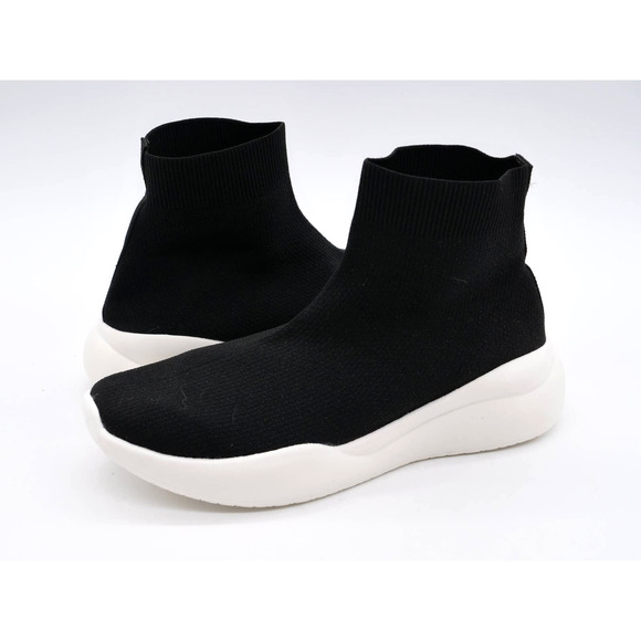Just Fab Shoes - Just Fab Shoes Women 9 Black Stretch Fabric Billie Sock Pull On Platform Sneaker